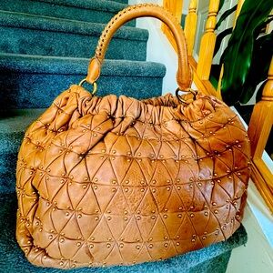Authentic Large MIU MIU Studded Quilted Tote Bag